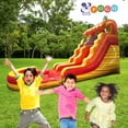 thumbnail image 6 of Pogo Crossover Inflatable Water Slide with Blower, Fire Marble 15 Foot Kids Waterslide, 6 of 8