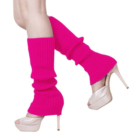 

ibaste Leg Warmers Comfortable Leg Warmer Sleeves For Womens 80s Neon Knit Ribbed Leg Warmers Various colors Perfect Winter Gift