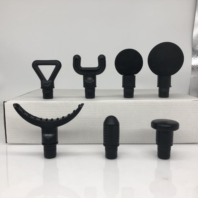 Pistola de masaje de relajación muscular profunda con cabezal curvo y cabezal de pistola de fascia