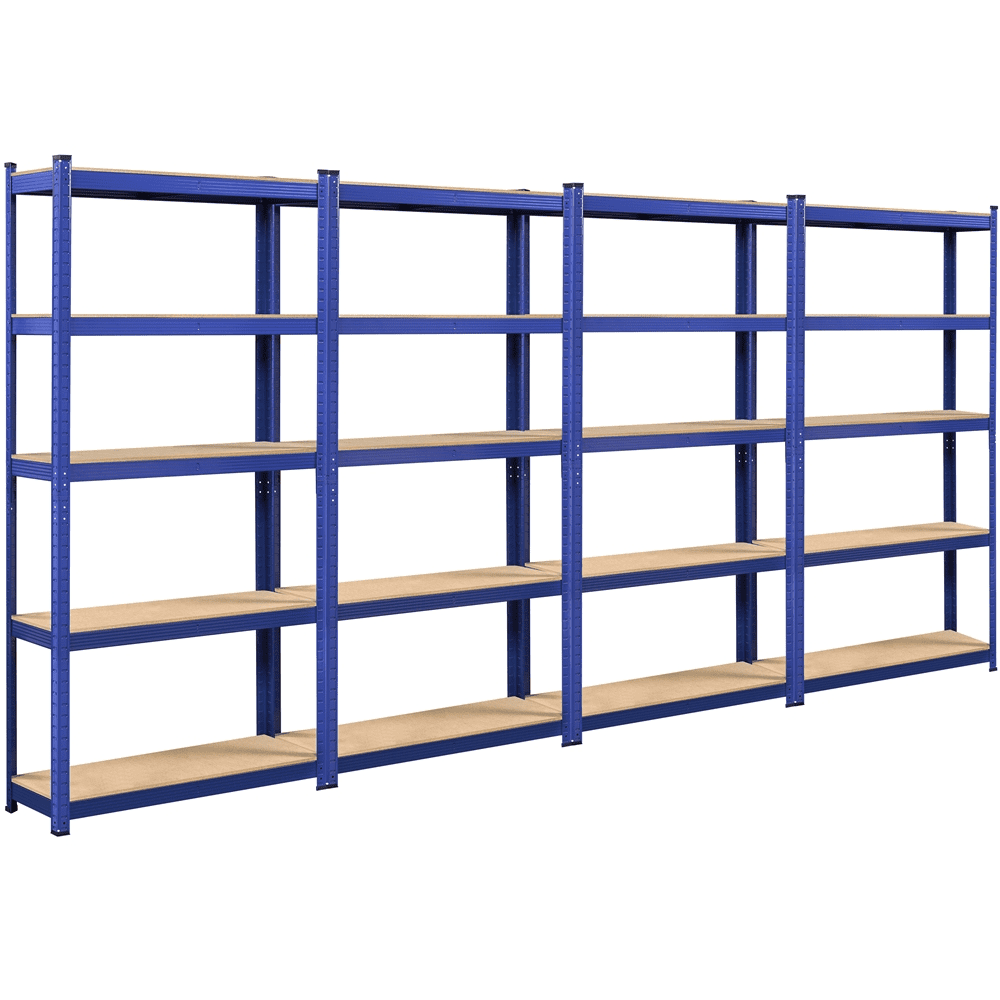 Smile Mart 5Shelf Boltless & Adjustable Steel Storage Shelf Unit, Blue