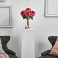 thumbnail image 4 of Nearly Natural Fancy Rose Artificial Flower Arrangement with Cylinder Vase, Pink, 4 of 4