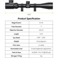thumbnail image 4 of SharpOptics 3-9x40 Scope, Red & Green Illuminated Optical Riflescope, 1 inch Tube Scope, 4 of 4