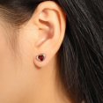 thumbnail image 2 of Cute Heart Shape Stud Earrings for Women Crystal Cubic Zirconia Cartilage Earrings Titanium Steel Hypoallergenic Heart Love Pierced Studs Jewelry, 2 of 8