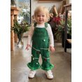 thumbnail image 5 of Cjfdfy Toddler Baby Girls Christmas Overalls Outfit Merry Christmas Embroidery Sleeveless Bell Bottom Romper Kids Cute My First Christmas Fall Winter Outfit  6M-4Y, 5 of 9