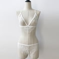 thumbnail image 4 of Gibobby Sujetador De Encaje Para Mujer Camisón de malla para mujer, estilo kimono de encaje(Blanco, M), 4 of 5