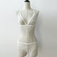 thumbnail image 4 of Gibobby Sujetador De Encaje Para Mujer Camisón de malla para mujer, estilo kimono de encaje(Blanco, M), 4 of 5