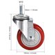 thumbnail image 2 of Ruedas giratorias PU de 4 pulgadas con vástago roscado M10 x 30 mm, capacidad de 286 lb, 4 piezas, 2 of 3