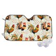 thumbnail image 2 of Lsque Colorful Roosters Car Windshield Sun Shade | Accordion Folding Style Auto Shade for Car Truck SUV Van | Blocks UV Rays Sun Visor Protector | Medium, 2 of 7