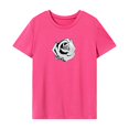 thumbnail image 1 of Camiseta de mujer Verano Transpirable Mujer Activewear Camiseta de cuello redondo para vacaciones Rosa Rosa, 1 of 7
