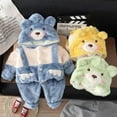 thumbnail image 5 of Esaierr Baby Fleece Tops Pants Set for Toddler Boys Winter Sweatshirt Pants 2PCS Set with Hooded Warm Outfits for 1-5Y, 5 of 5