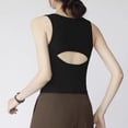 thumbnail image 4 of Lumtrix Womens Tank Tops Built In Bra Summer V Neck Sleeveless Basic Tee Ribbed Fitted Casual Shirts 2026 Trendy Clothes Black S, 4 of 7