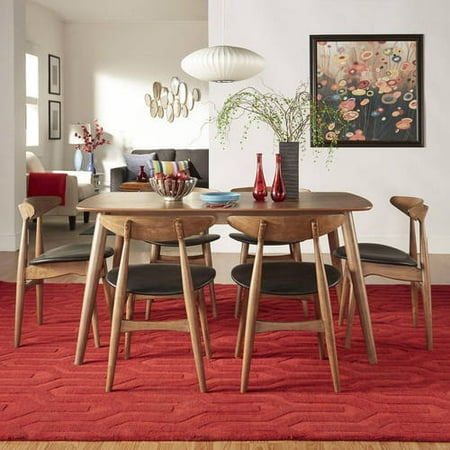 6 Seat Dining Set - Chelsea Lane Mid Century Modern 7-piece Dining Set, 60