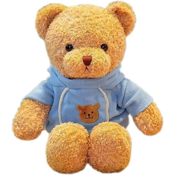 Oso de peluche conmovedor - Adorable osito de peluche de 30 cm para niñas y niños | Regalo especial para Navidad y San Valentín (Oso Azul)