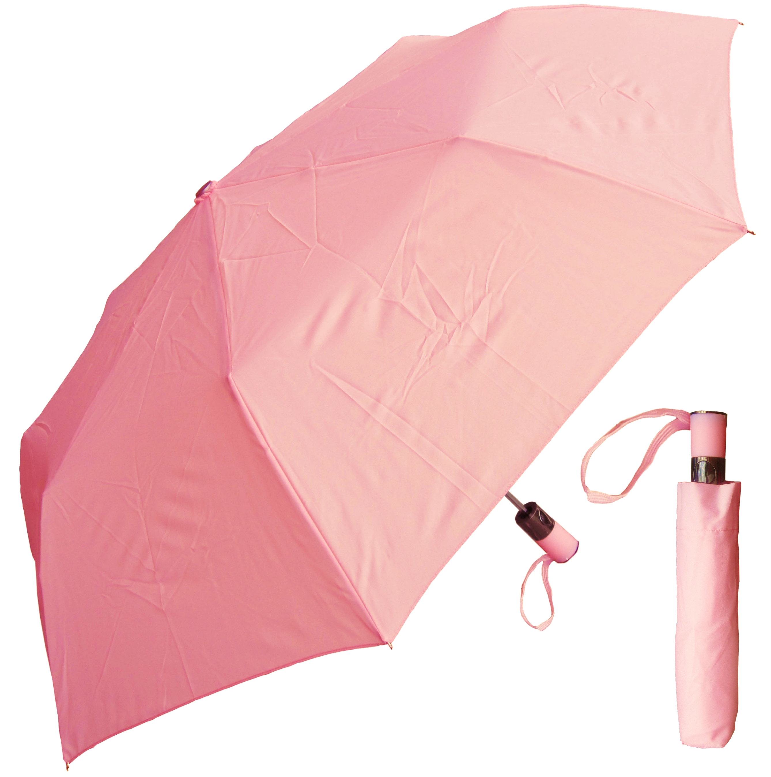 44" Auto Pink Mini Umbrella with Matching HandleInner Pack 6