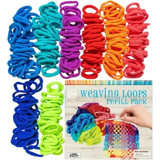 RNKR Elastic Potholder Loops Weaving Craft Loops Refill with 6 Colors, 90  Loom Potholder Loops Weaving Loom Loops for Kids DIY Crafts Supplies Favors