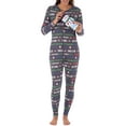 thumbnail image 5 of Fruit of the Loom Women's & Women's Plus Christmas Printed Thermal Ribbed Union Suit Pajama, 5 of 5