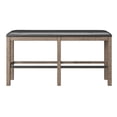 thumbnail image 6 of Artum Hill Morrison Pecan Brown 60" Wide Faux Leather Bar Height Bench, 6 of 7