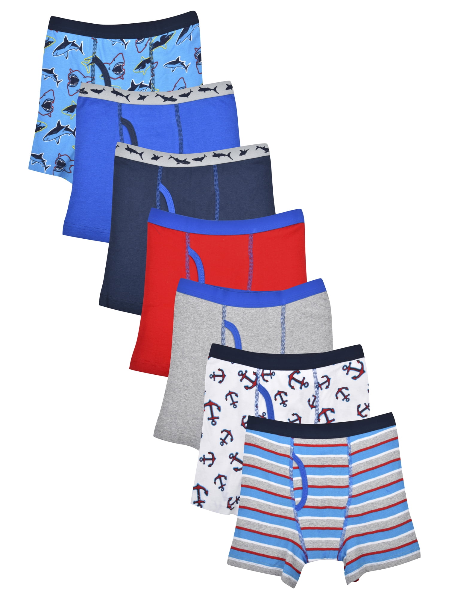 Wonder Nation Boys Underwear, 7 Pack Boxer Brief Sizes 6/7 - 18