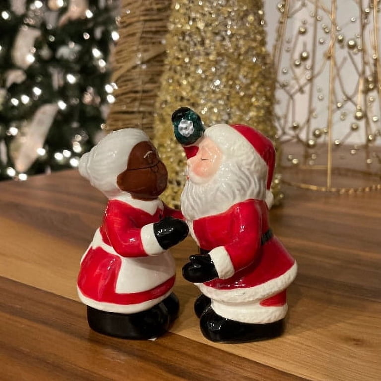 Ceramic Santa Claus and Mrs. Claus Salt and Pepper Shakers
