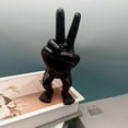 thumbnail image 2 of Jierger Creative Abstract Hand Figurine with Base, Modern Resin Sculpture for Office Desk, Bookshelf, Living Room and Bedroom, Stylish Gift for Holiday and Anniversary, 2 of 9