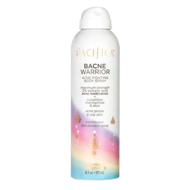 Spray corporal Pacifica Bance Warrior con 2% de ácido salicílico, 118 ml