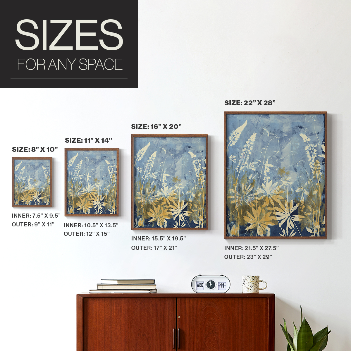 Wild Lupine Framed Print in Brown Solid Wood 8 x 10 Framed Print