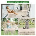 thumbnail image 2 of Boho Beige Hammock Chair with Cushions, Max 350 Lbs Load-Bearing, Perfect for Porch, Garden & Bedroom Retreat, 2 of 7