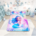thumbnail image 1 of Erosebridal Drap-Housse Princesse Sirène Simple pour Filles, Ensemble de Literie Imprimé Paillettes Scintillantes Bling Taille Simple, Microfibre 2 Pcs (Drap-Housse, Taie d'Oreiller), 1 of 5