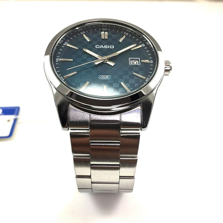 Casio Enticer Analog Stainless Steel Blue Dial Quartz MTP VD03D 2A Men s Watch