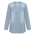 thumbnail image 5 of Womens Denim Shirt Long Sleeve Button Down Shirt Casual Jean Shirt Jacket Vintage Denim Blouses Tops with Pockets Light Blue XXXL, 5 of 7