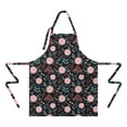 thumbnail image 2 of Pioneer Flower Floral Print Pattern Apron for Women and Men, Cotton Linen Waterproof with Pockets, Adjustable, 33x27 Inch for Kitchen, Gardening, BBQ, Salon, 2 of 6