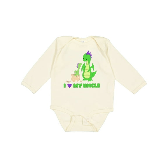 Inktastic I Love My Uncle Boys or Girls Long Sleeve Baby Bodysuit