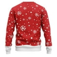 thumbnail image 3 of JIKNTTR Mens Christmas Sweater Fashion Christmas Print Crewneck Sweatshirt For Men Women Holiday Graphic Pullover Tops Versatile Sweater Tops, 3 of 4