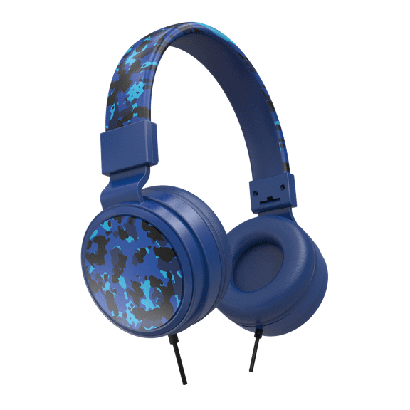 Gabba Goods Kids Safe Sound Adjustable, Foldable 3.5mm Wired Over Ear Headphones with Printed Design