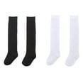thumbnail image 2 of Uccdo 2/4 Packs Girls Knee High Socks Boys School Uniform Socks Kids Seamless Soccer Socks Cotton Long Socks, 2 of 8