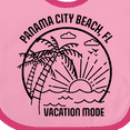 thumbnail image 4 of Inktastic Summer Vacation Mode Panama City Beach Florida Boys or Girls Baby Bib, 4 of 4