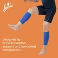 thumbnail image 4 of Flamingo Calf Support Premium Leg Wrap Brace, Compression Sleeve, BLUE, XL, 4 of 7