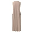 thumbnail image 6 of Cathalem Holiday Dresses for Women Plus Size Womens Summer Dresses Beach Casual Plus Size Sleeveless Loose Flowy Sundresses(Khaki,S), 6 of 6