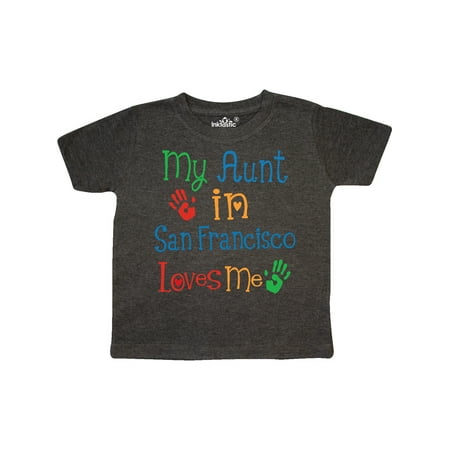 

Inktastic My Aunt in San Francisco Loves Me Gift Toddler Boy or Toddler Girl T-Shirt