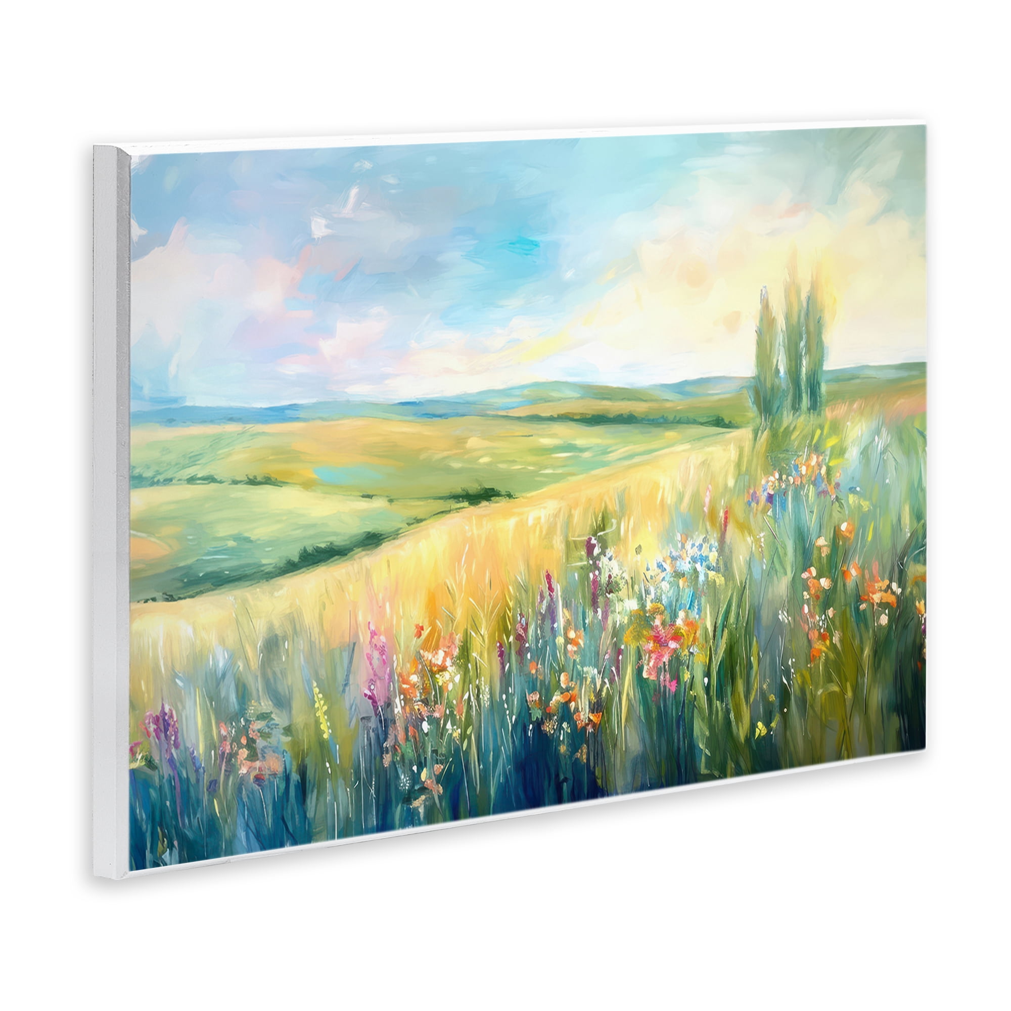 Stupell Industries Lush Prairie Paradise Landscape & Nature Painting Unframed Art Print Wall Art, 19 x 13