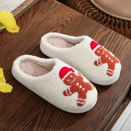 

Grinch Slippers Family Christmas Slippers for Women Men Soft Plush Fuzzy Winter Holiday Slippers Retro Slippers Comfy Bedroom Christmas Grinch Slippers Suitable Indoor Outdoor 38