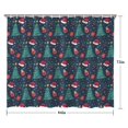 thumbnail image 5 of Dark Blue Christmas Pattern Shower Curtain 84"x72" ,Bathroom Decorative Shower Curtains Set with 12 Hooks,Modern Waterproof Washable Shower Curtain, 5 of 6