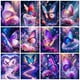 thumbnail image 2 of DIY Diamond Art Painting Flower Butterfly Fantasy Full Square/Round Embroidery Mosaic Rose Cross Stitch New Arrivals X1030Round 50X50cm Gao Jinjia LED, 2 of 2