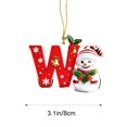 thumbnail image 3 of Dongrens Snowman Christmas Ornaments, Cute Flat Christmas Tree Letter Decoration, W, 3 of 4