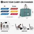 thumbnail image 6 of WANDF Personal Item Bag 18x14x8 Carry on Luggage Airline Approved,Foldable Travel Duffle Bag with Shoulder Strap,Underseat Packable 25L Weekend Bag for Women Men(Light Green), 6 of 8