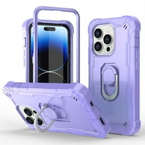 Allytech Compatible for iPhone 14 Pro 5G Case with Kickstand, Military Grade Heavy Duty Shockproof Protective Ring Holder Cover Case for Apple iPhone 14 Pro 6.1" 2022, Purple