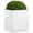 White-21Lx21Wx24H, variant on Wallowa Metallic Cube Planter 17Lx17Wx20H inches, Large Outdoor Square Planter 24lbs Black