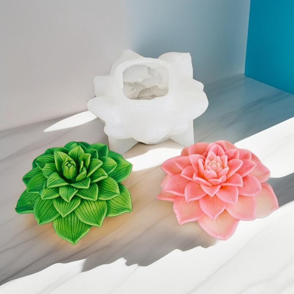 3D Peony Candle Mold Handmade Flower Soap Silicone Mold Gypsum Resin Clay Mould Chocolate Cake Decoration Baking Tool
