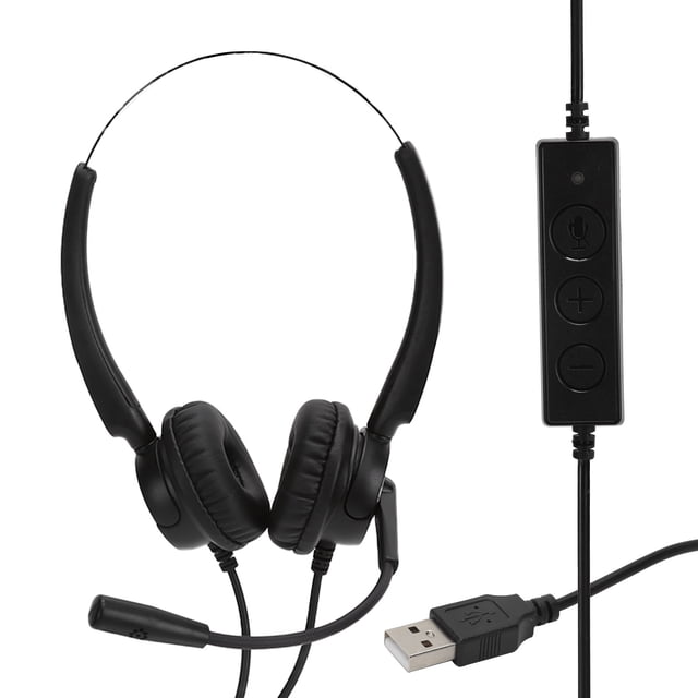 USB Headset Computer Headphone Headphone with Microphone Call Center Headset USB Computer Headset Computer SuppliesAuriculares para centros de llamadas Mgaxyff No