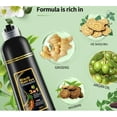 thumbnail image 2 of 500ML Permanent Black Hair Color Dye Shampoo - Organic Natural Plant Essence for Women & Men, Covers Gray/White Hair, Instant 3-in-1 Hair Colouring Herbal Shampoo, 17 Fl Oz (BLACK), 2 of 6